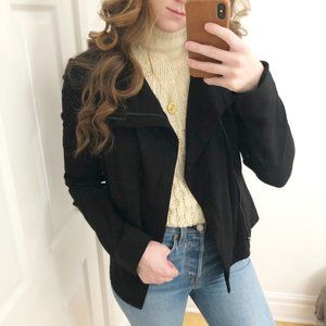 Revolve Bailey44 Black Asymmetrical Moto Jacket M